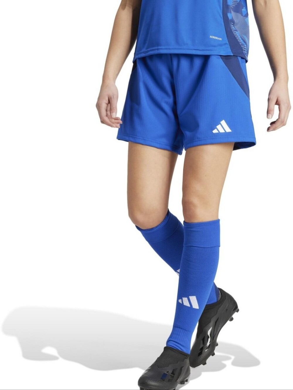 Adidas Womens Small Tiro 24 Soccer Futbol Athletic Blue Shorts Aeroready IQ4774